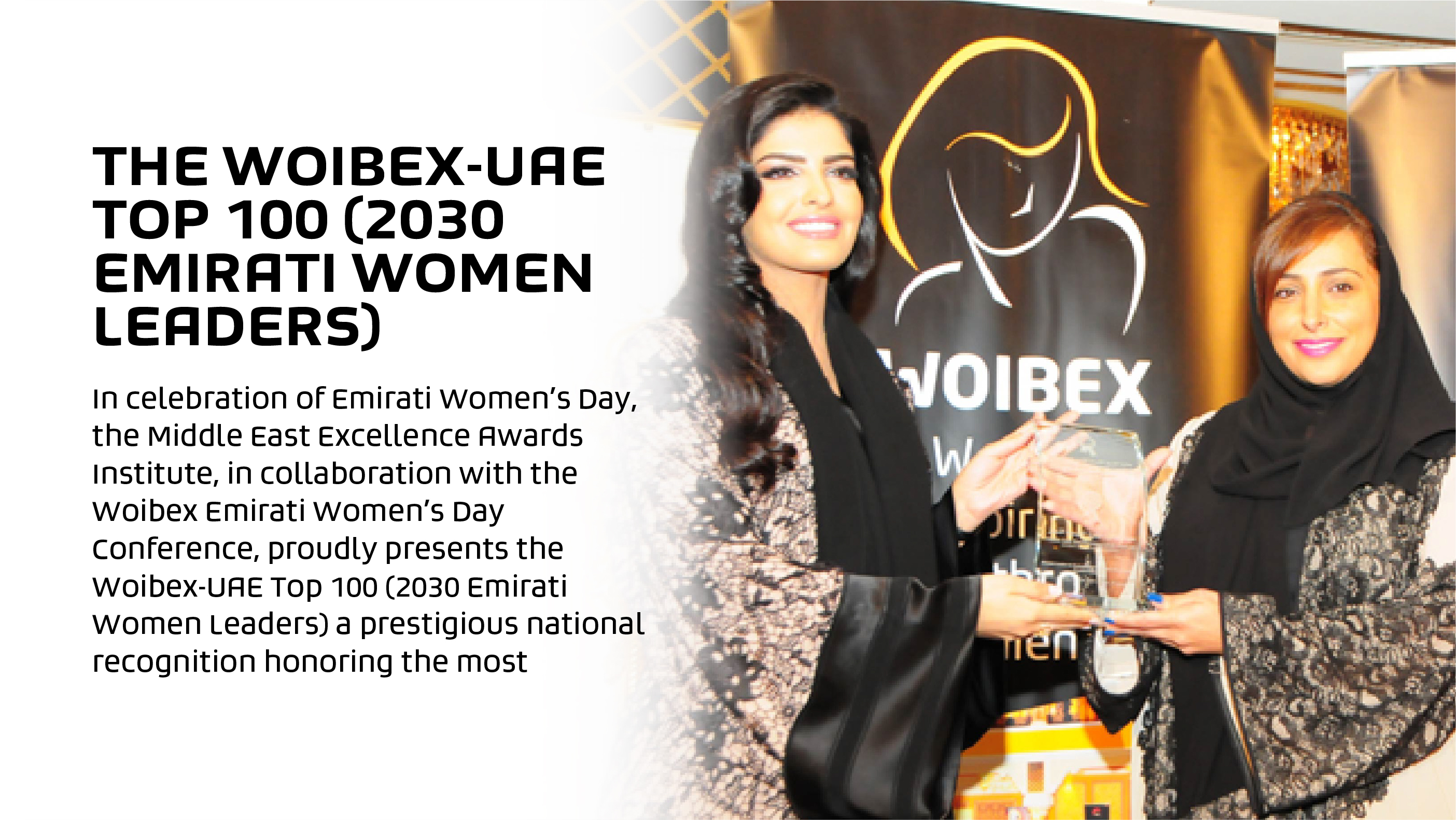The Woibex-UAE Top 100 (2030 Emirati Women Leaders)